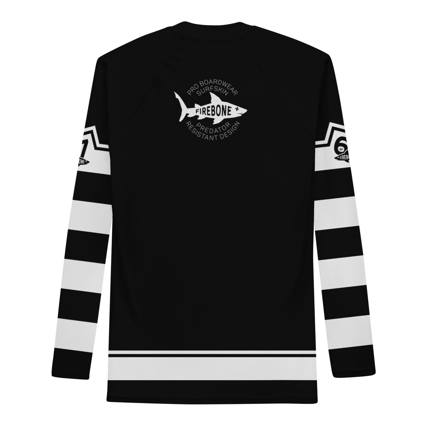 Men's Surf Skin Grey on Black Rash Guard