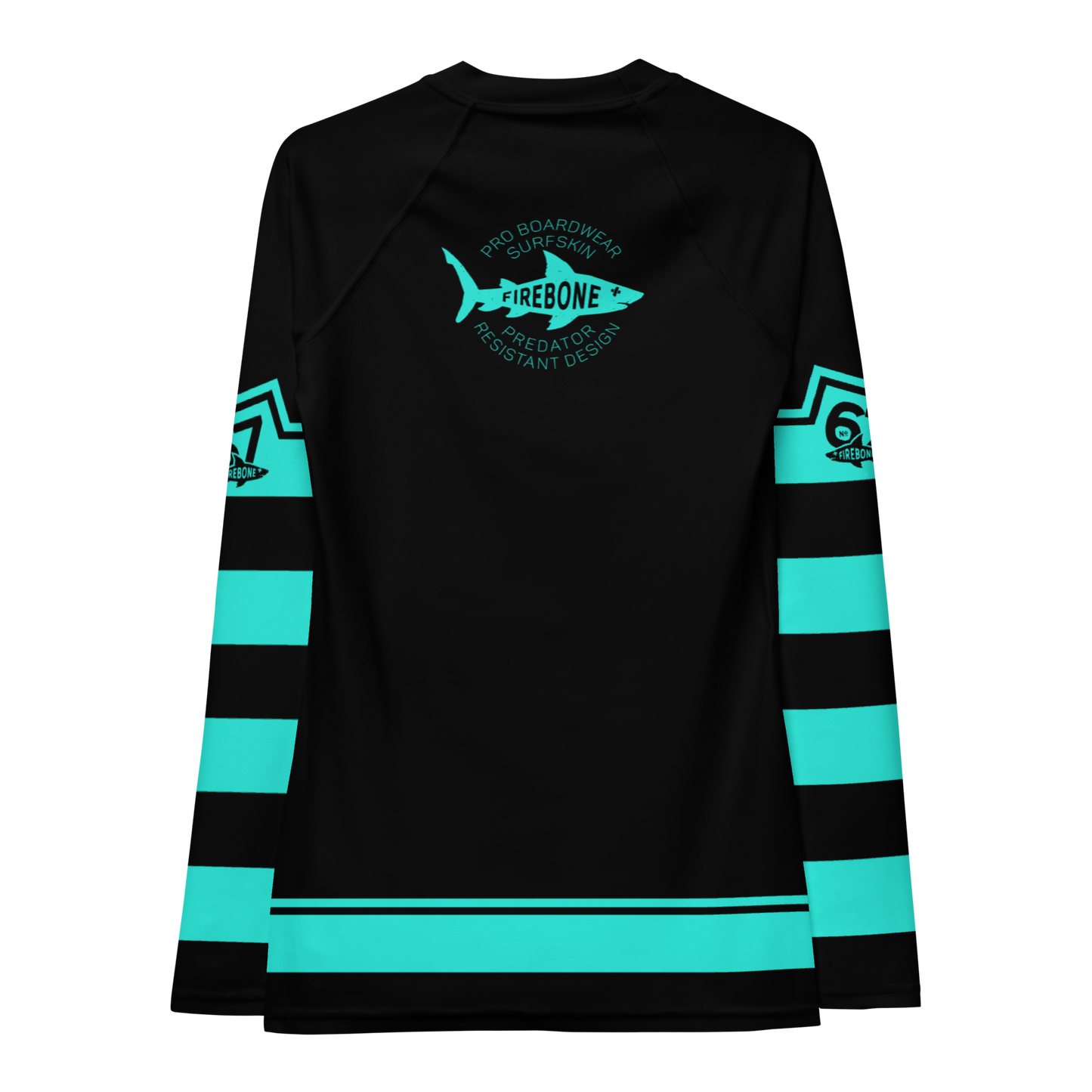 Women's Surf Skin Mint Blue Rash Guard