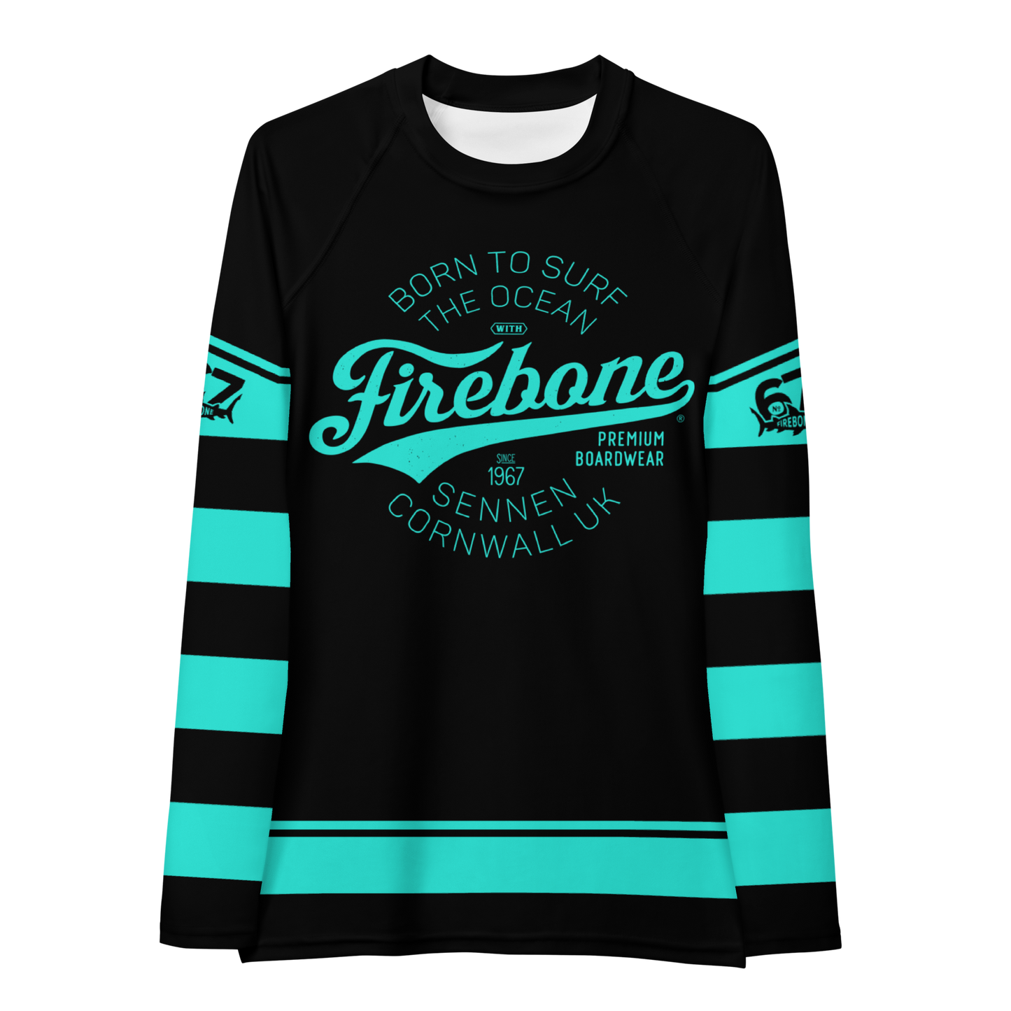 Women's Surf Skin Mint Blue Rash Guard