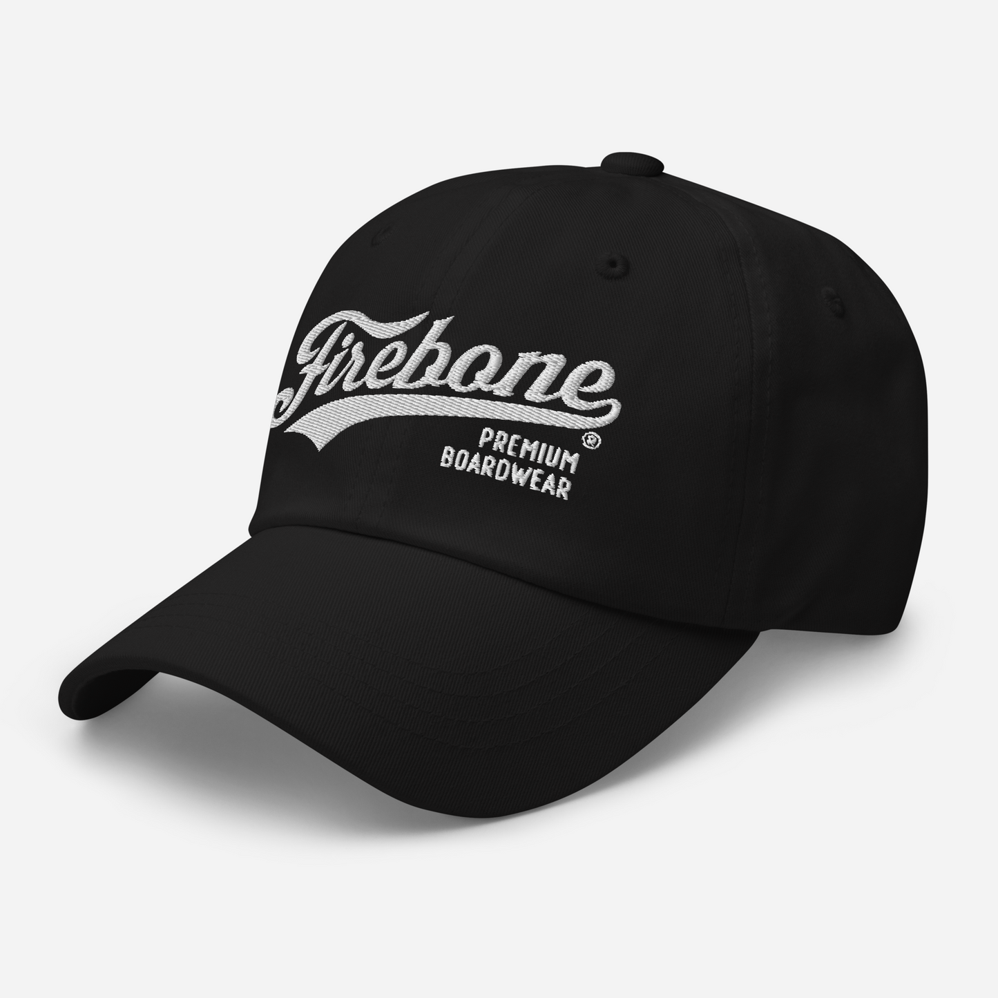 Black Firebone Swish Logo Baseball Cap