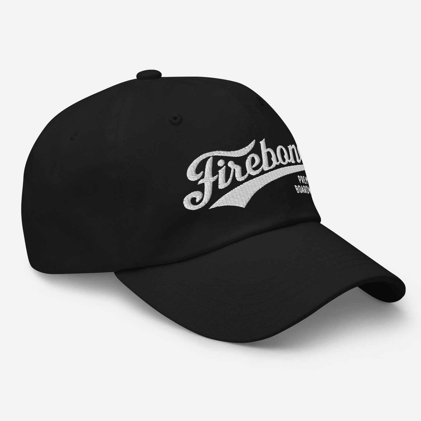 Black Firebone Swish Logo Baseball Cap