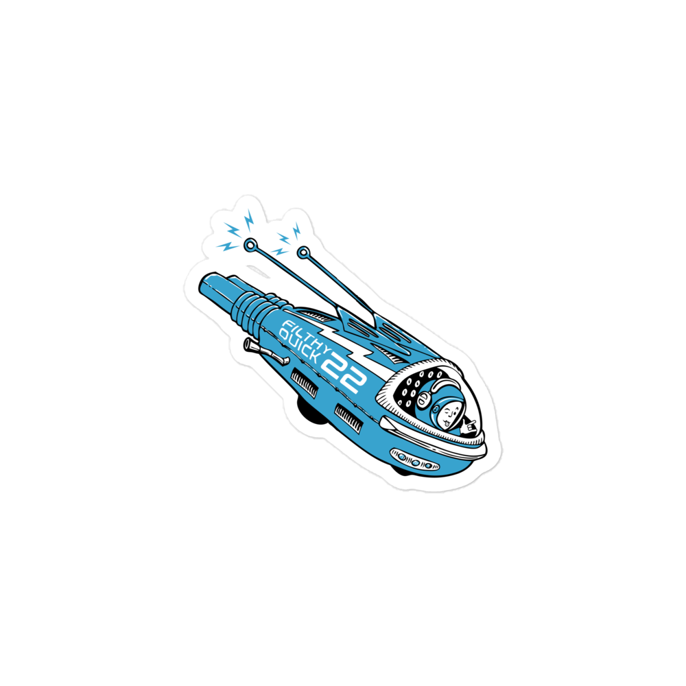 Filthy Quick 22 Space Ship Stickers