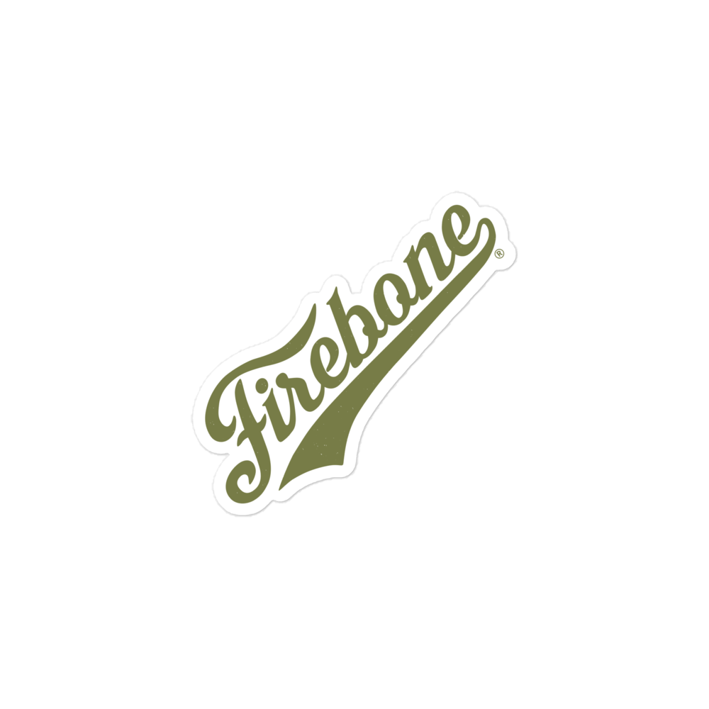 Firebone Army Green Swish Logo Stickers
