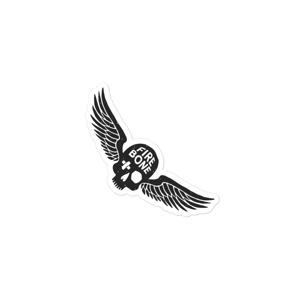Firebone Skulls and Wings Dark Grey Logo