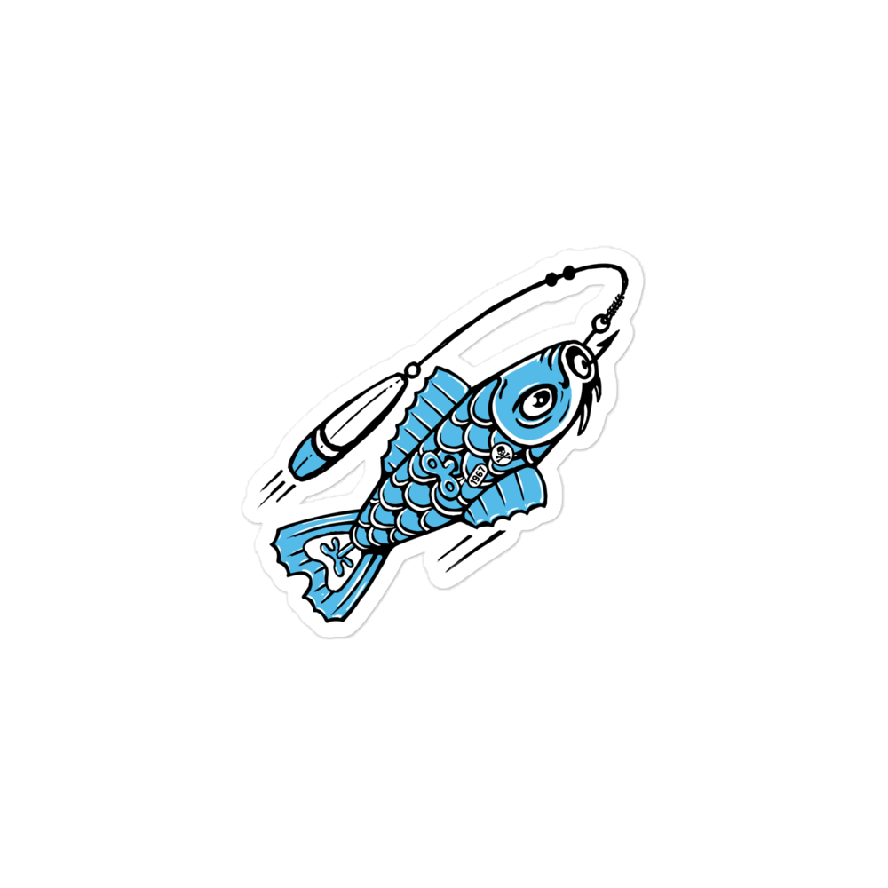 Tin Koi Blue Stickers