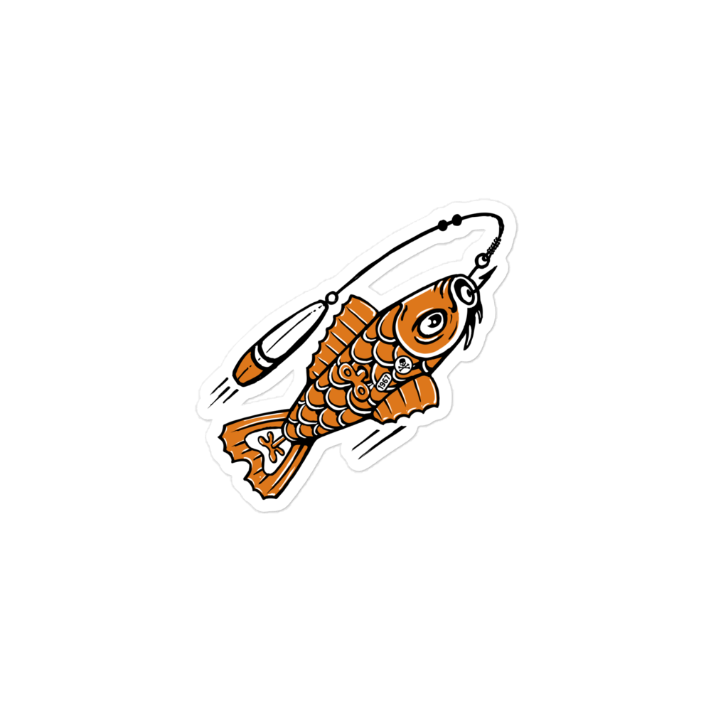 Tin Koi Blue Orange Stickers
