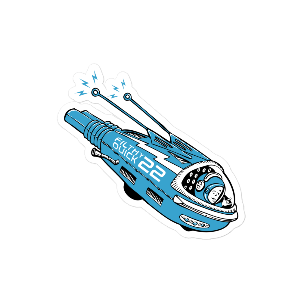 Filthy Quick 22 Space Ship Stickers