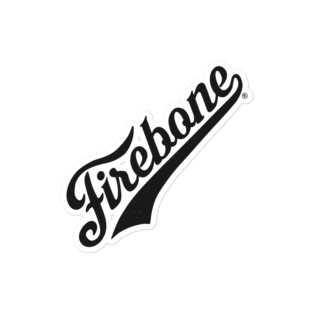 Firebone Dark Grey Swish Logo Stickers