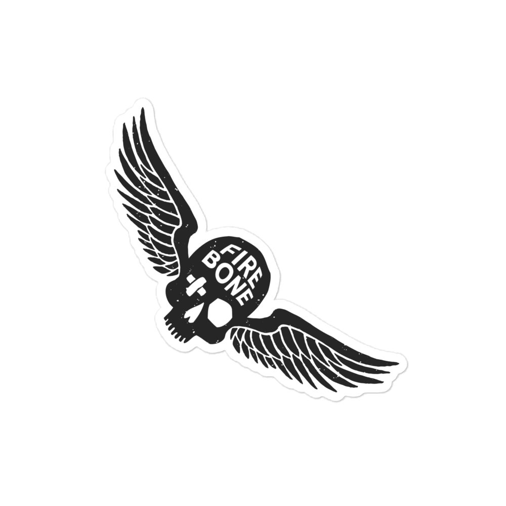 Firebone Skulls and Wings Dark Grey Logo