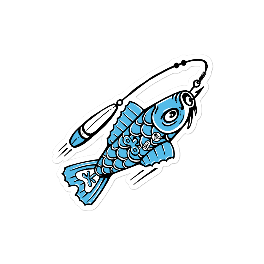 Tin Koi Blue Stickers
