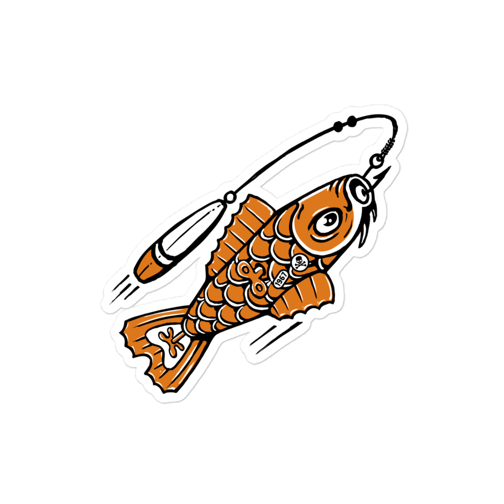 Tin Koi Blue Orange Stickers