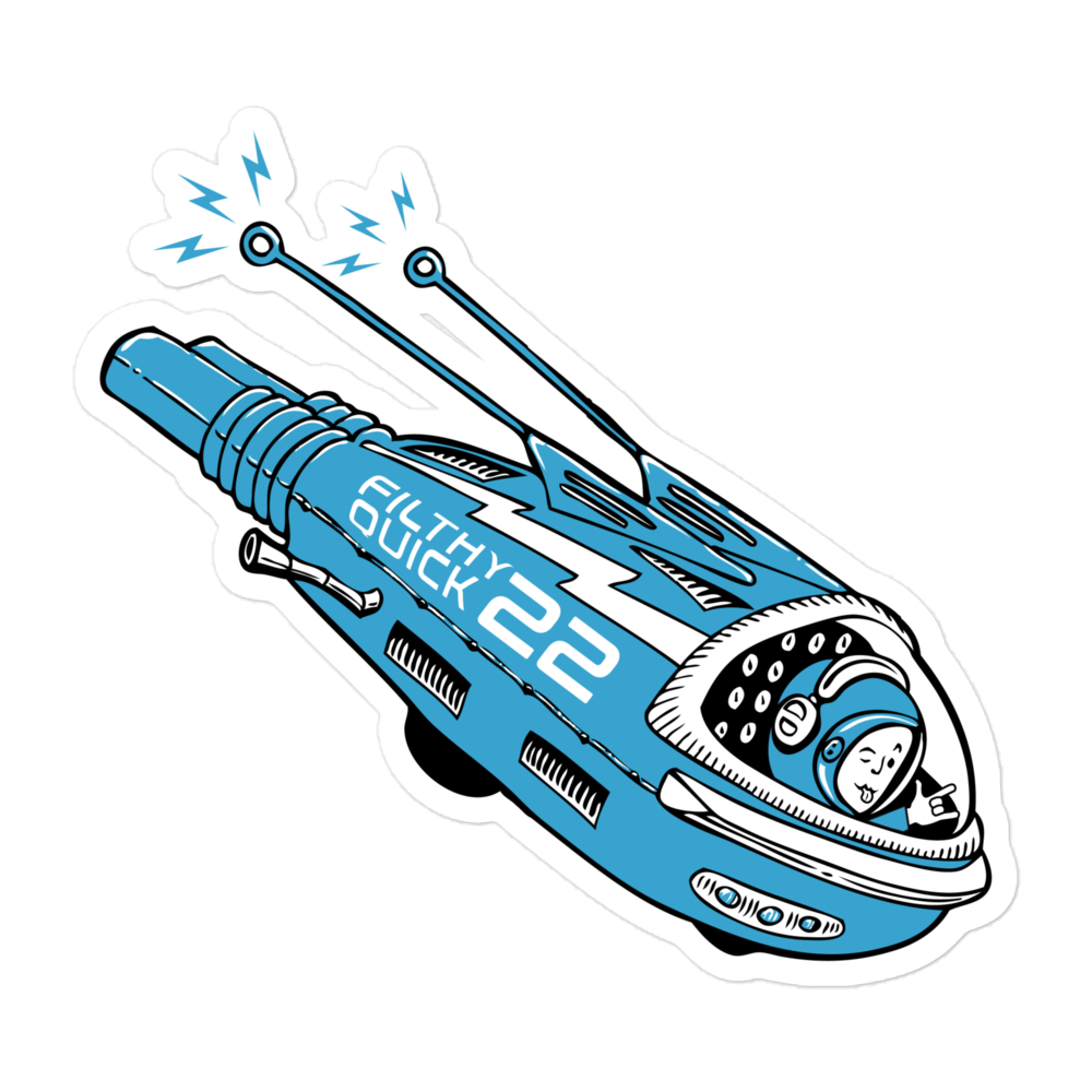 Filthy Quick 22 Space Ship Stickers