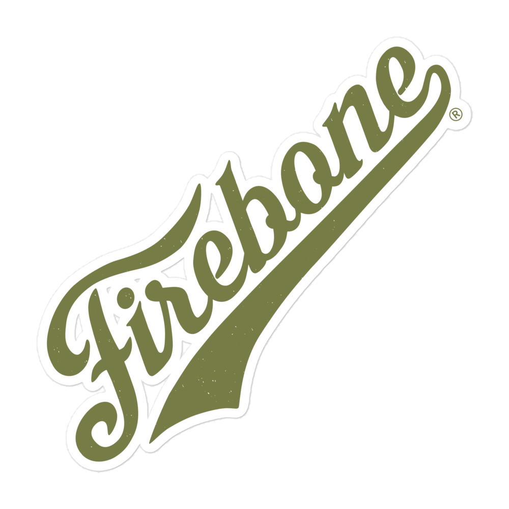 Firebone Army Green Swish Logo Stickers