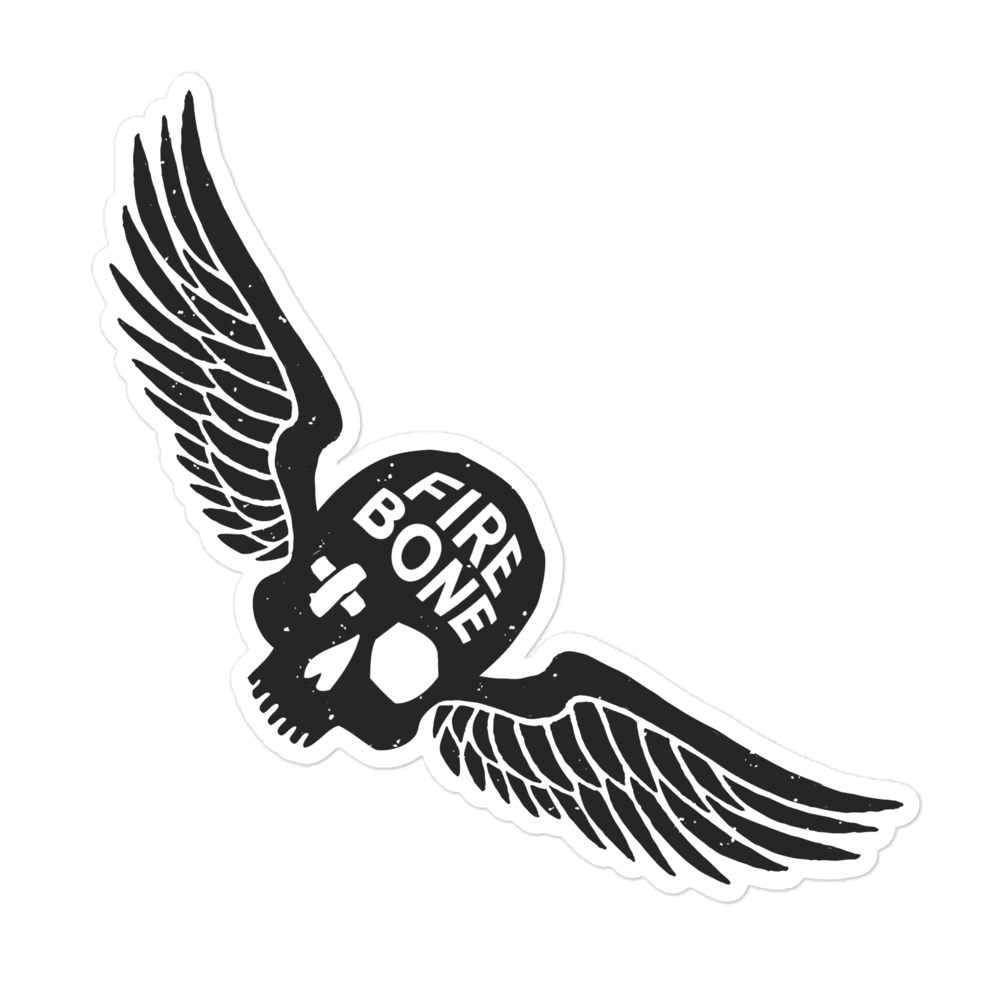 Firebone Skulls and Wings Dark Grey Logo