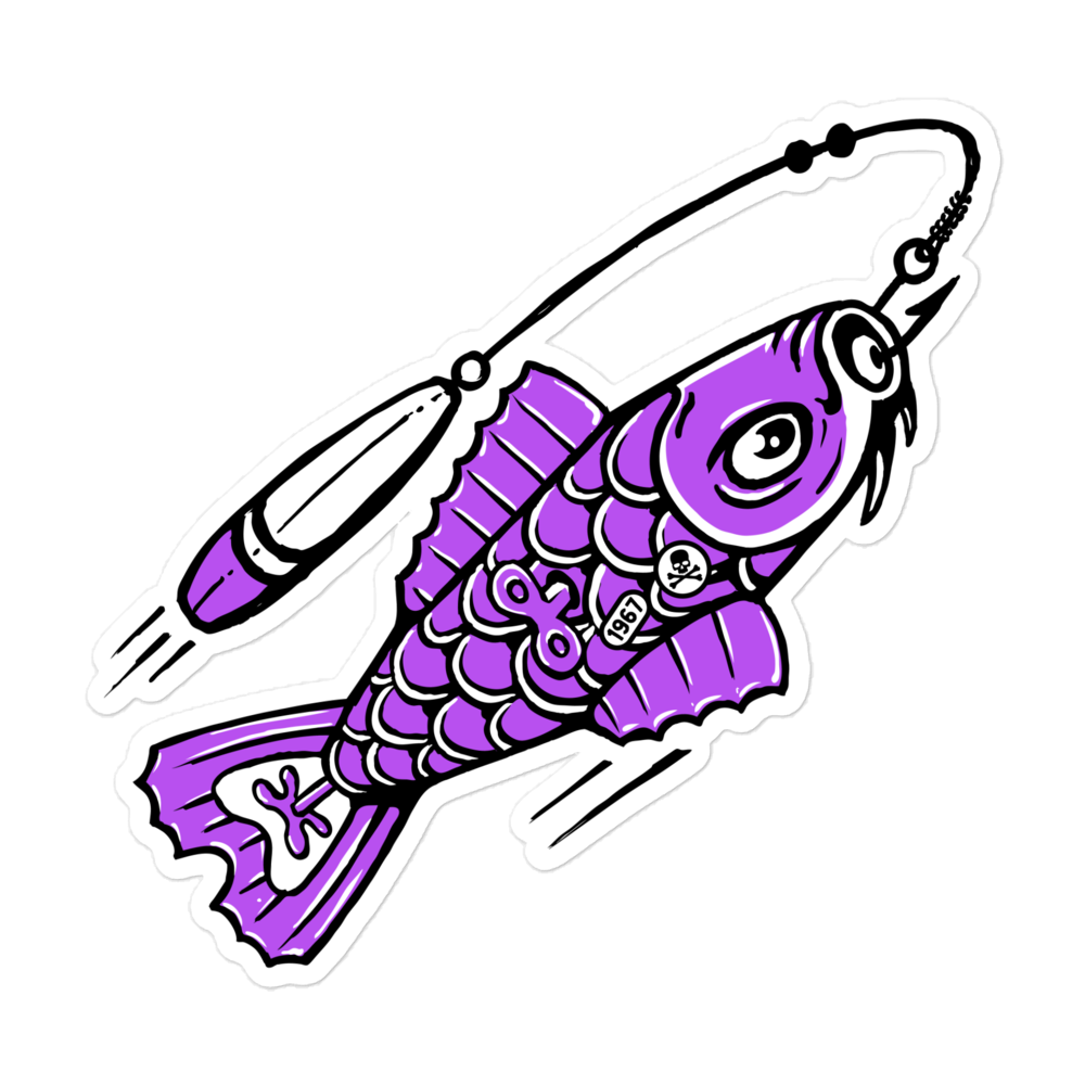 Tin Koi Purple Stickers