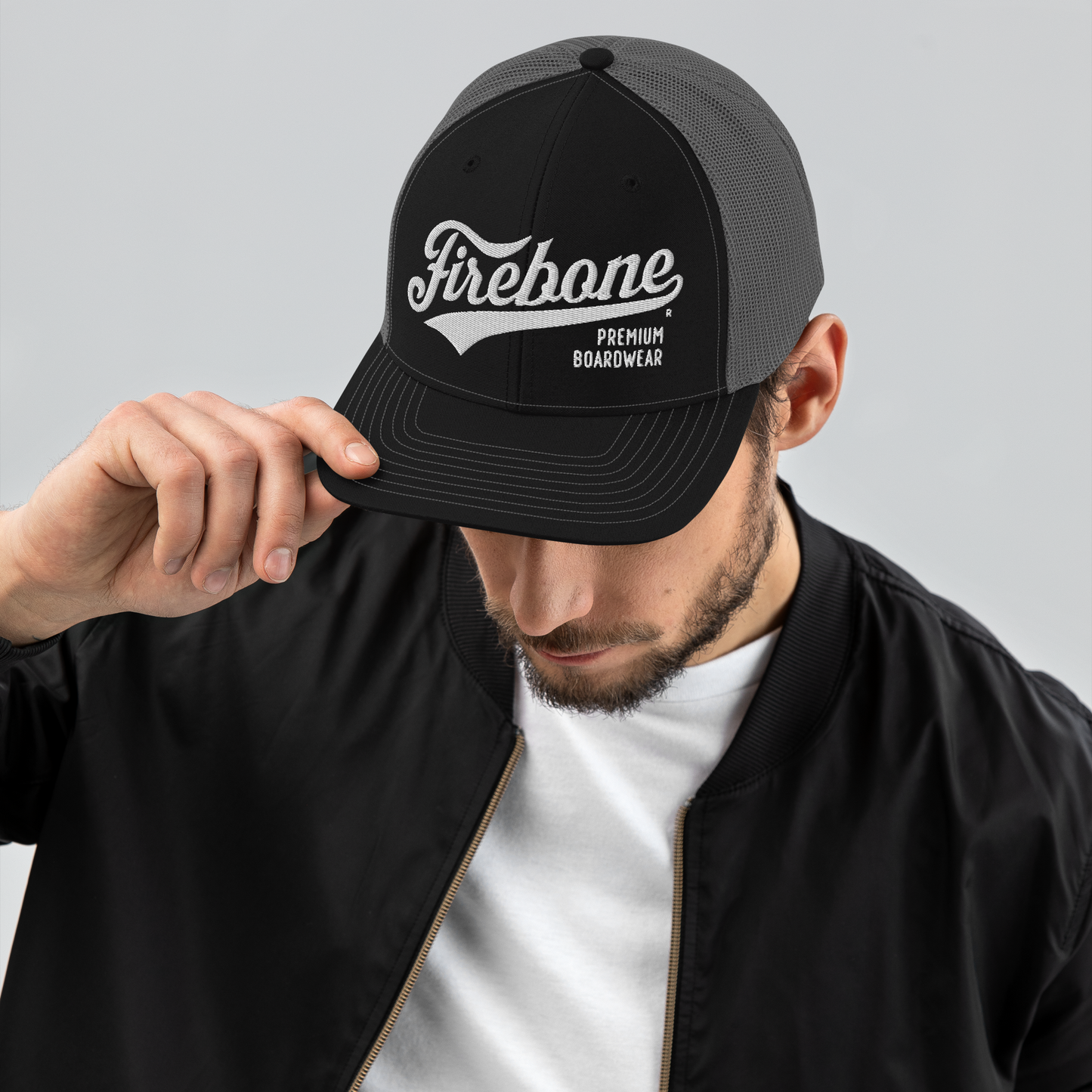 Firebone Swish logo Truckers Cap