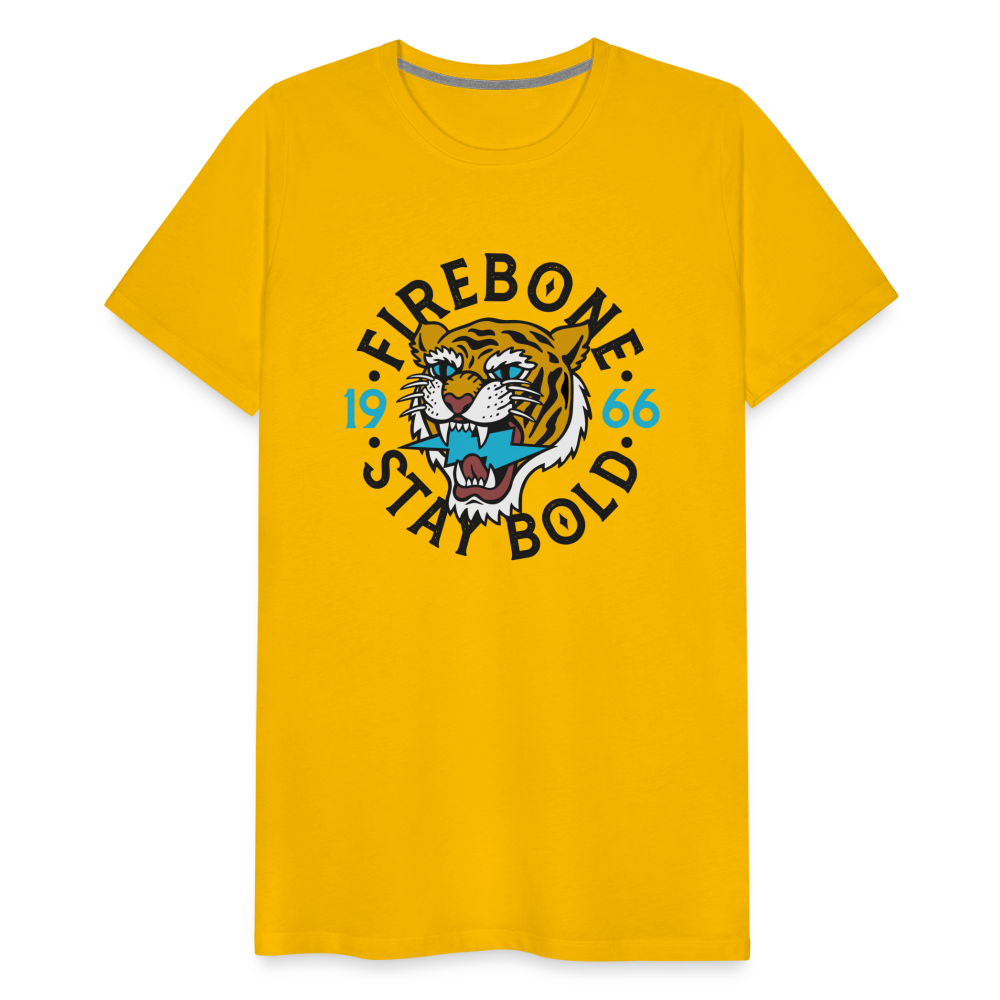 Men’s Tiger head - Stay bold - Premium T-Shirt - sun yellow