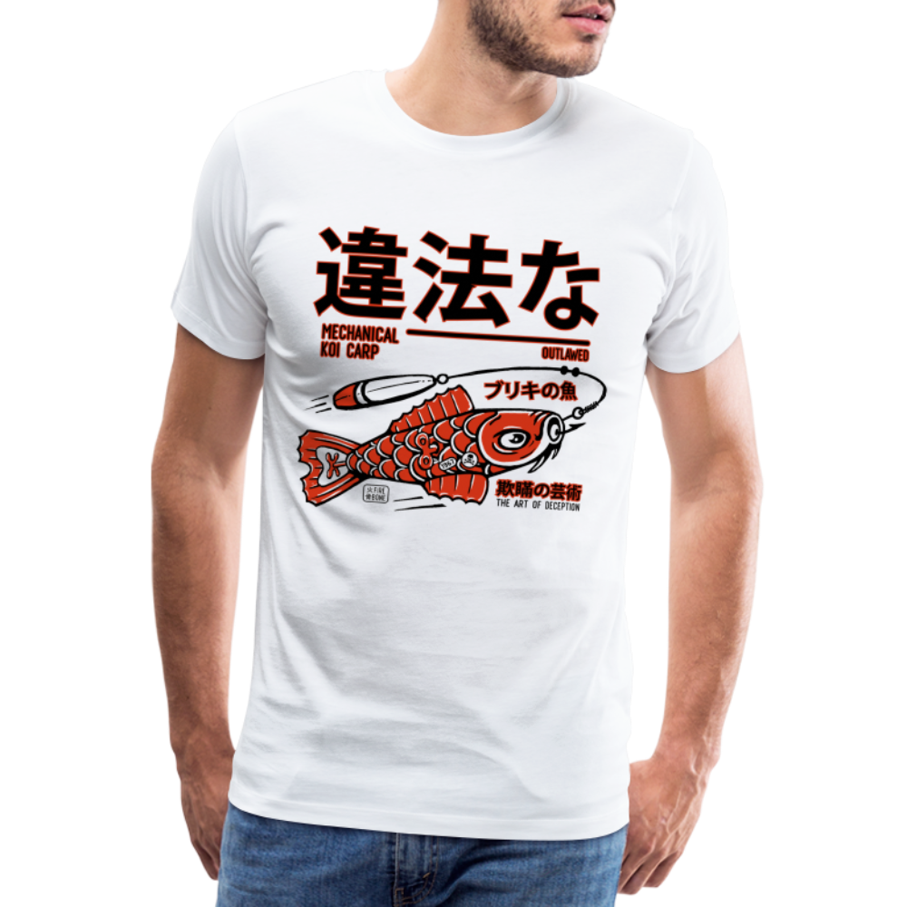 Tin koi red on white premium t-shirt - white