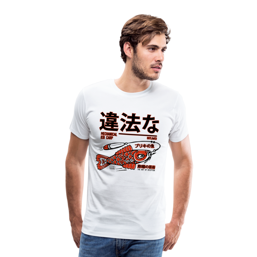 Tin koi red on white premium t-shirt - white