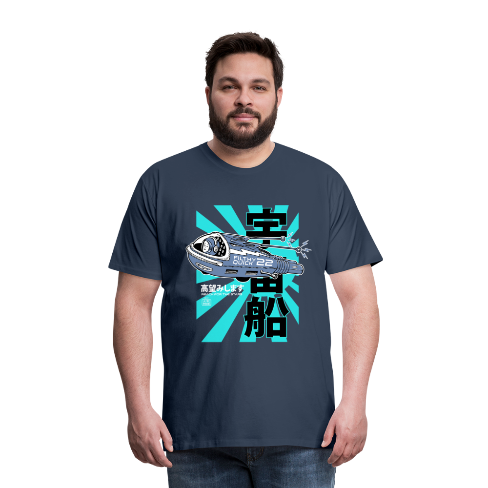 Filthy Quick Space Ship - Navy - Men’s Premium T-Shirt - navy