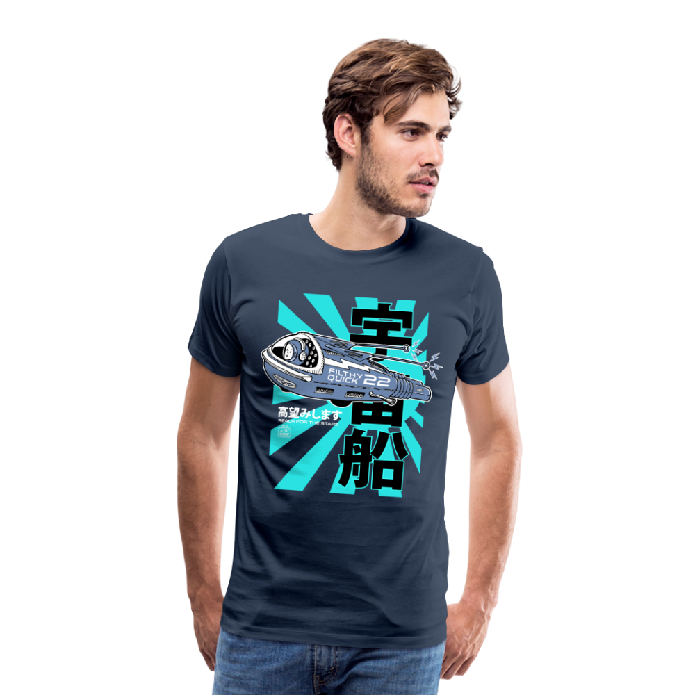 Filthy Quick Space Ship - Navy - Men’s Premium T-Shirt - navy