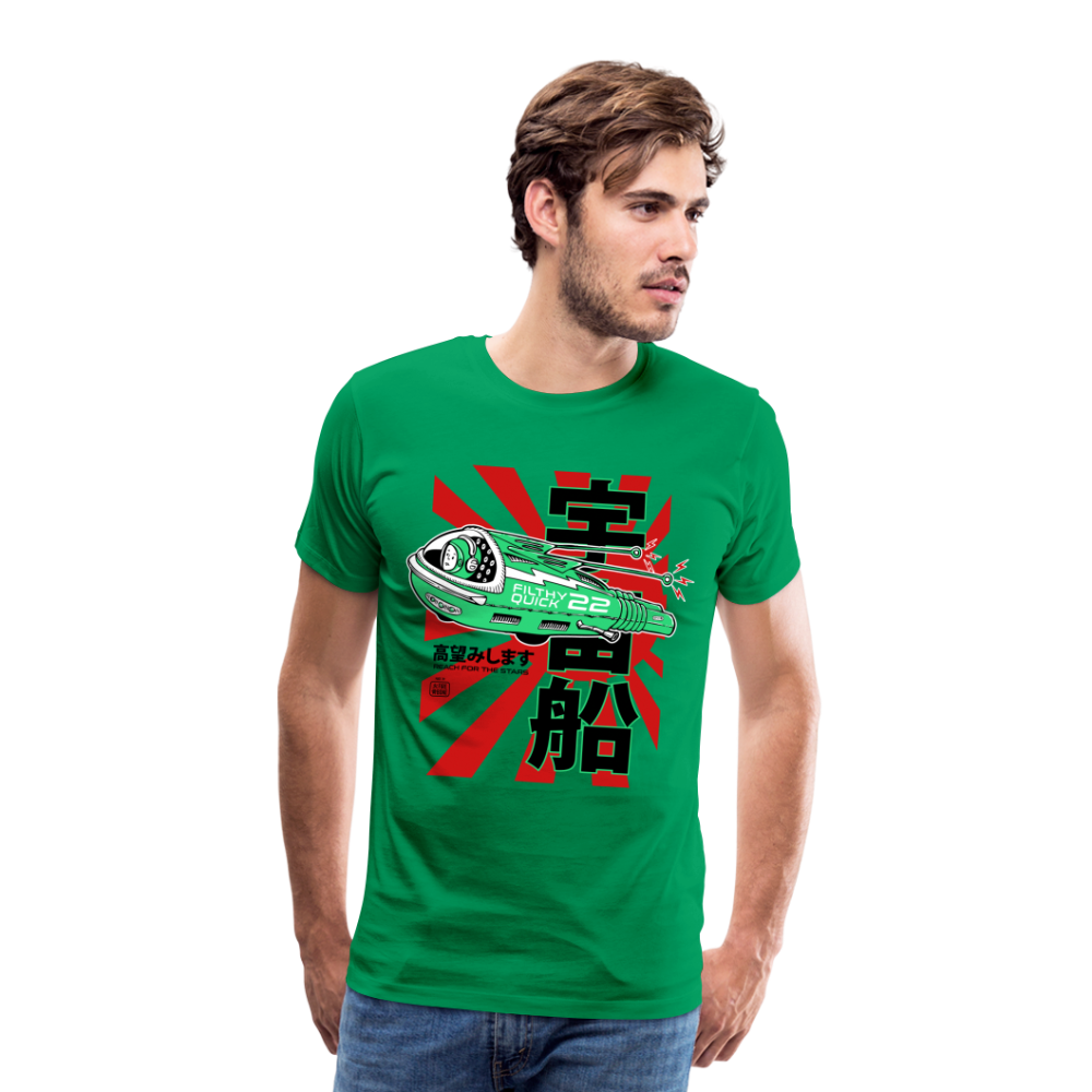 Filthy Quick Space Ship - Green - Men’s Premium T-Shirt - kelly green