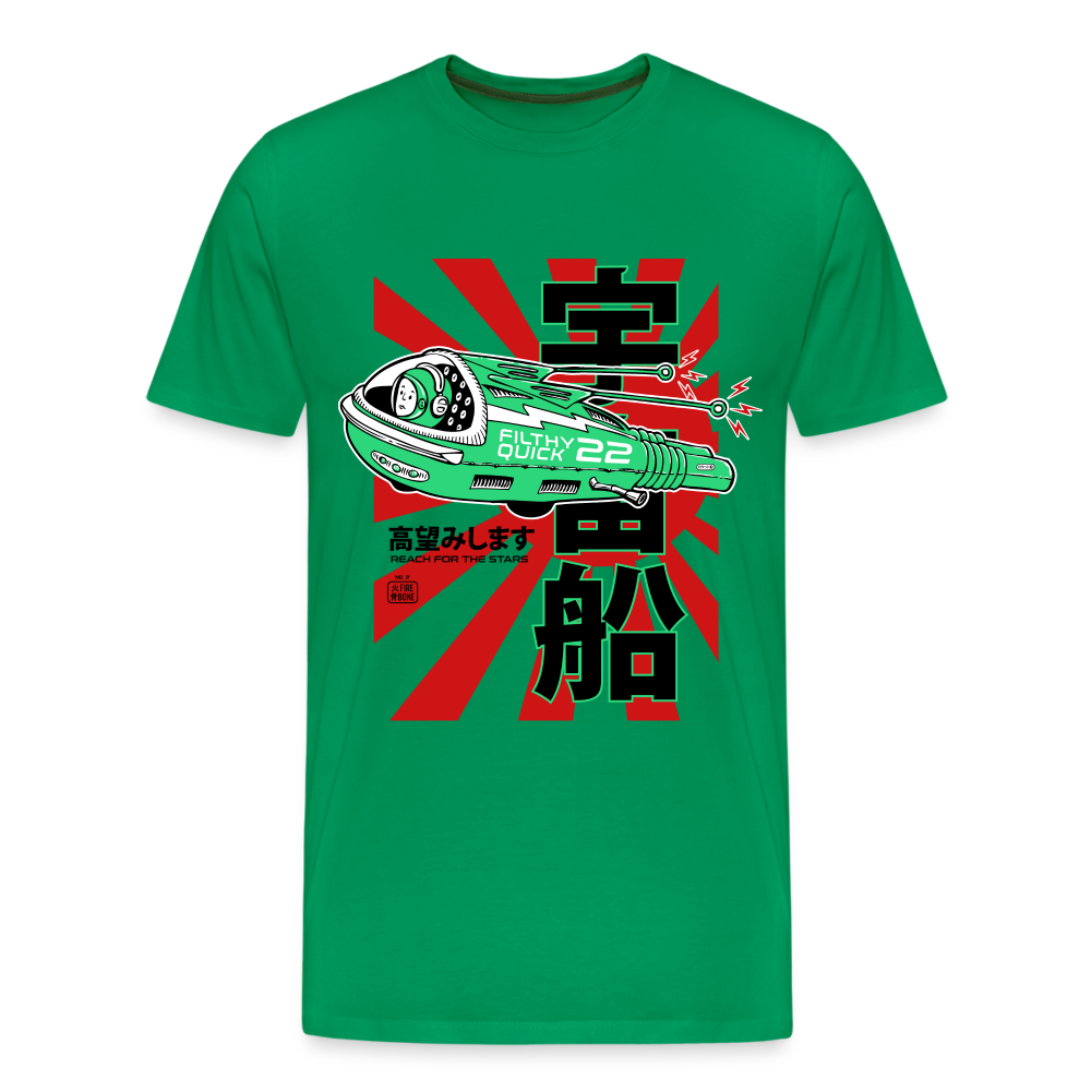 Filthy Quick Space Ship - Green - Men’s Premium T-Shirt - kelly green