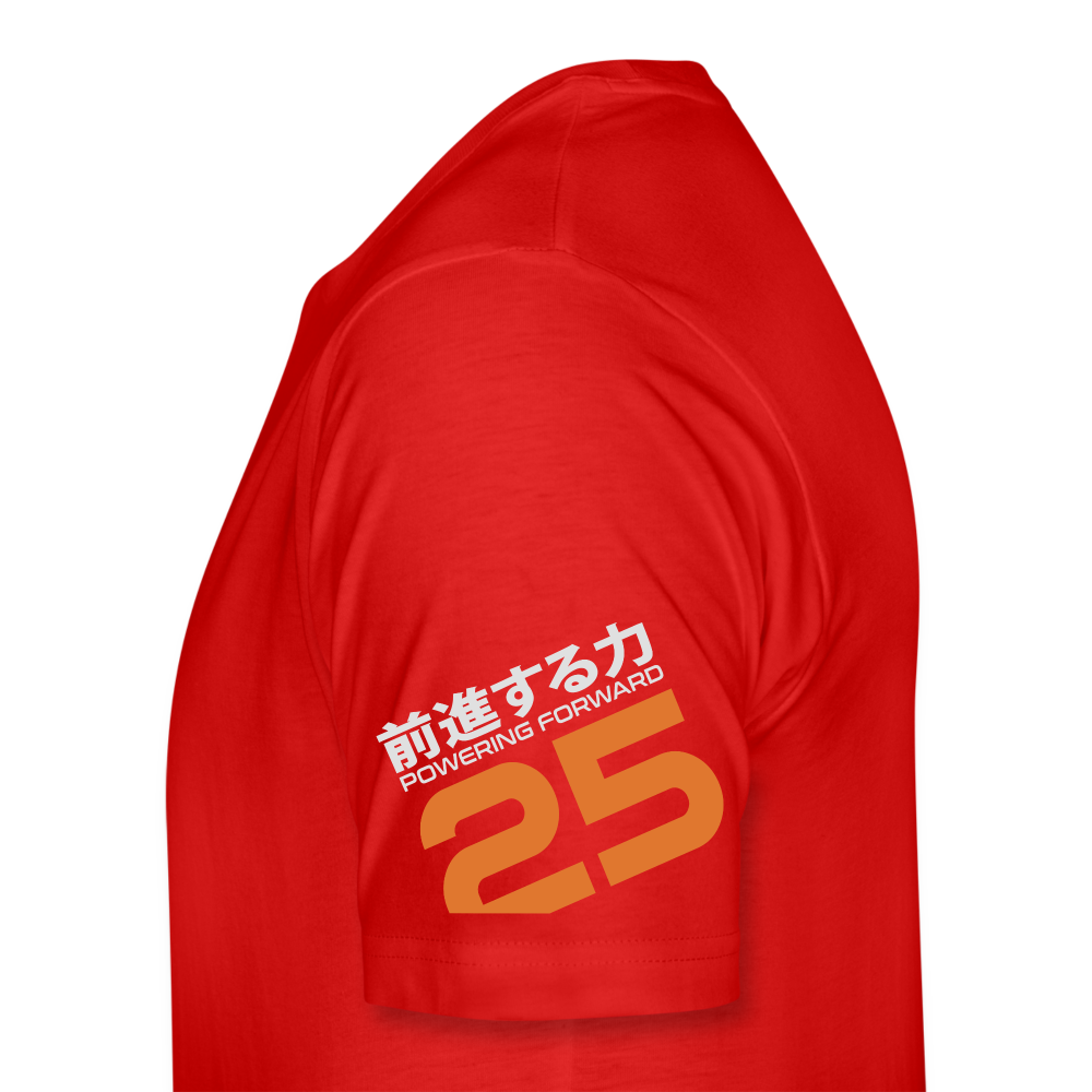 Powering Forward - Green Robot on Red - Men’s Premium T-Shirt - red