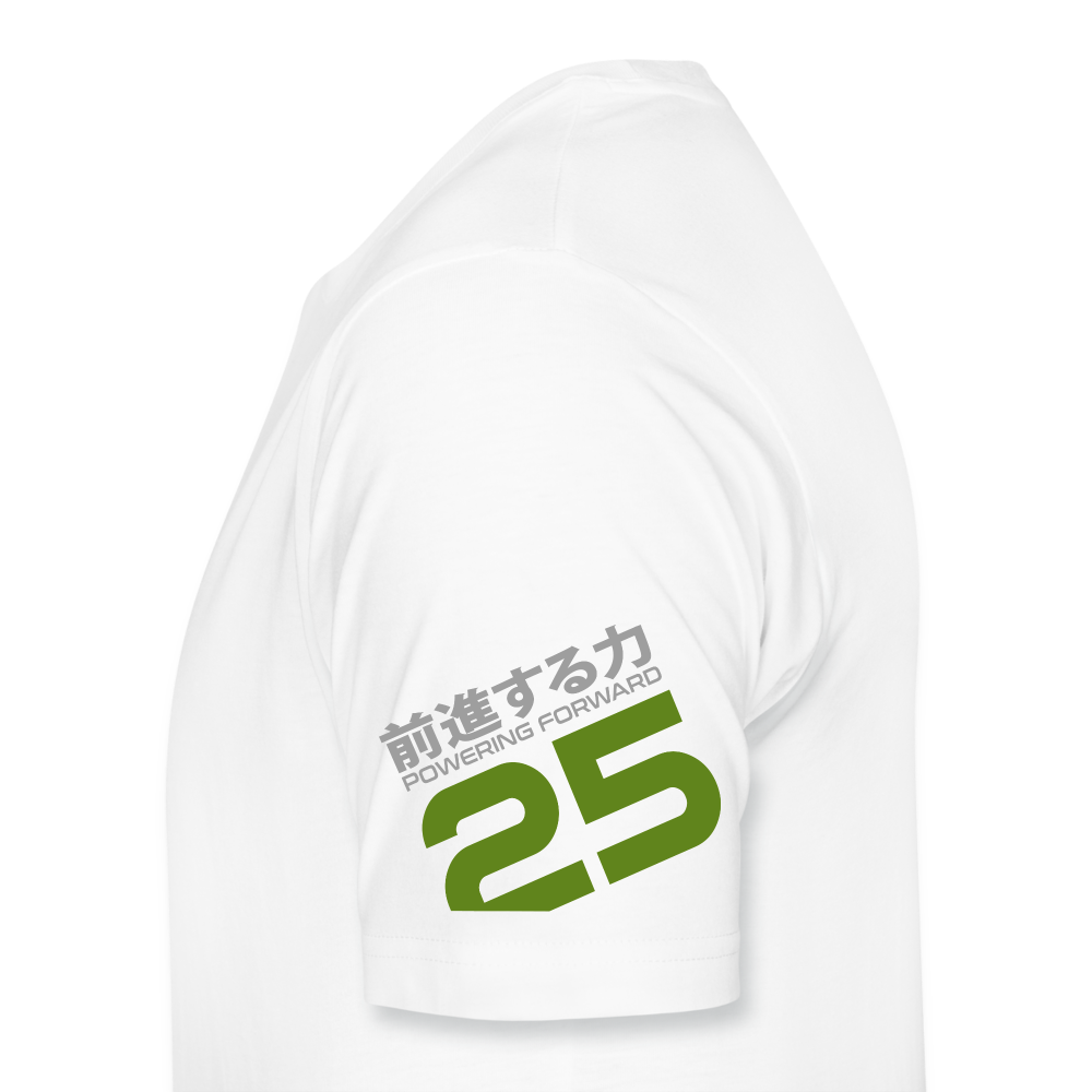 Powering Forward - Green Robot on White - Men’s Premium T-Shirt - white