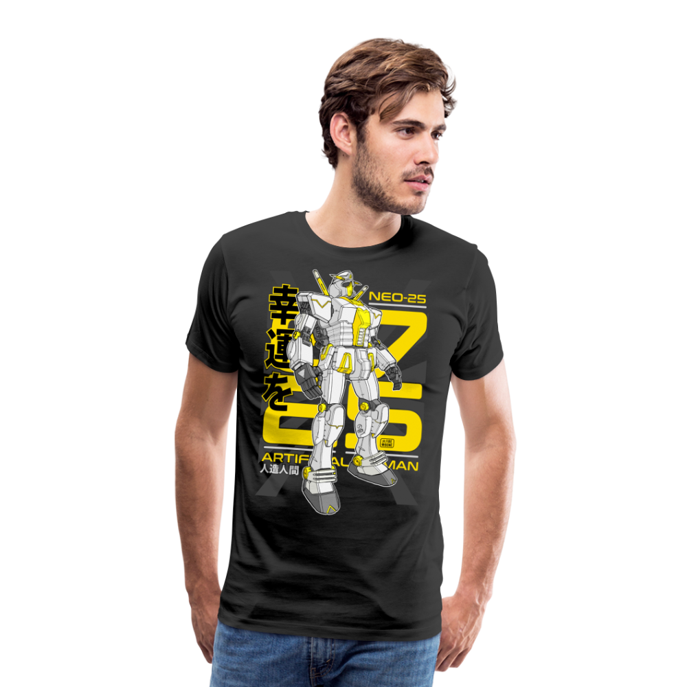 Neo-25 Robot Yellow on black - Men’s Premium T-Shirt - black