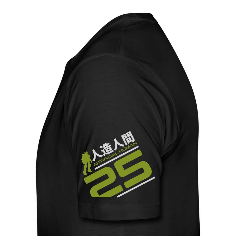 Neo-25 Robot Green on black - Men’s Premium T-Shirt - black
