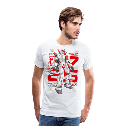 Neo-25 Robot Red on white - Men’s Premium T-Shirt - white