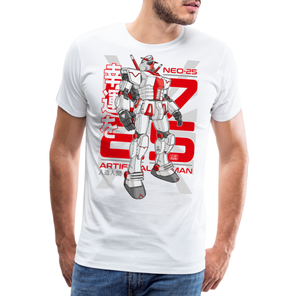Neo-25 Robot Red on white - Men’s Premium T-Shirt - white