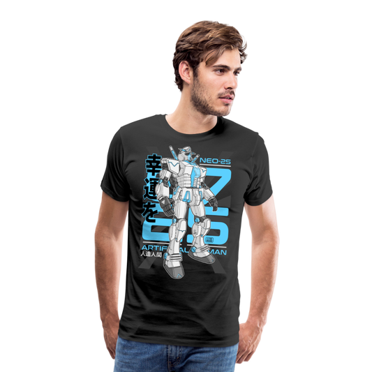 Neo-25 Robot Blue on black - Men’s Premium T-Shirt - black