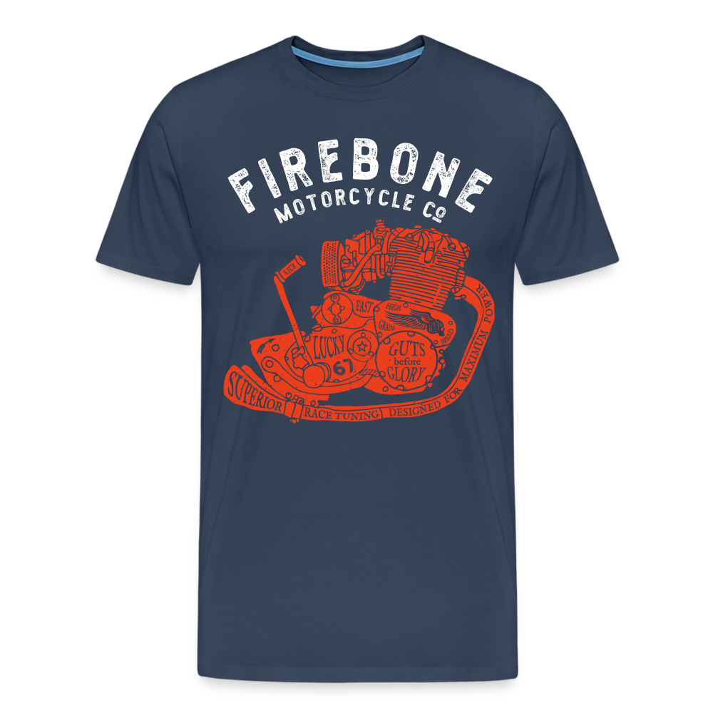 Guts before Glory - Vintage Engine t-shirt - navy