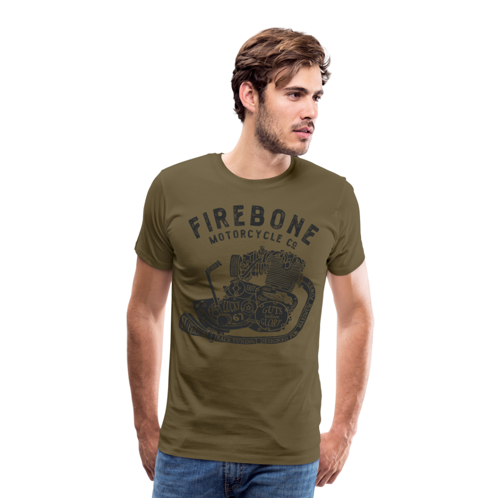 Guts before Glory - Vintage engine t-shirt - khaki