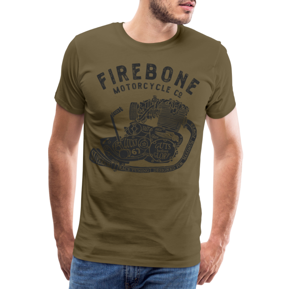 Guts before Glory - Vintage engine t-shirt - khaki