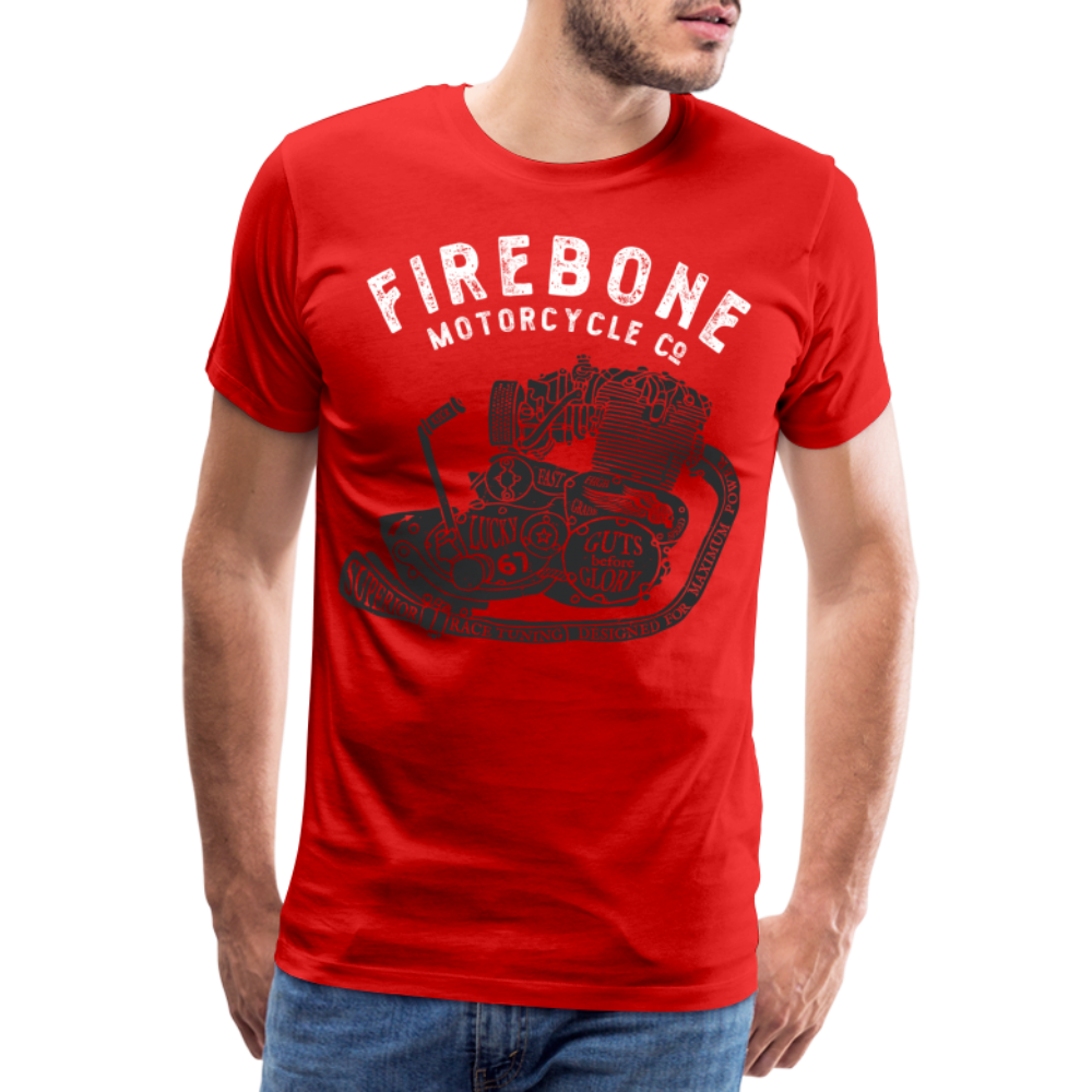 Guts before Glory - Vintage engine t-shirt - red