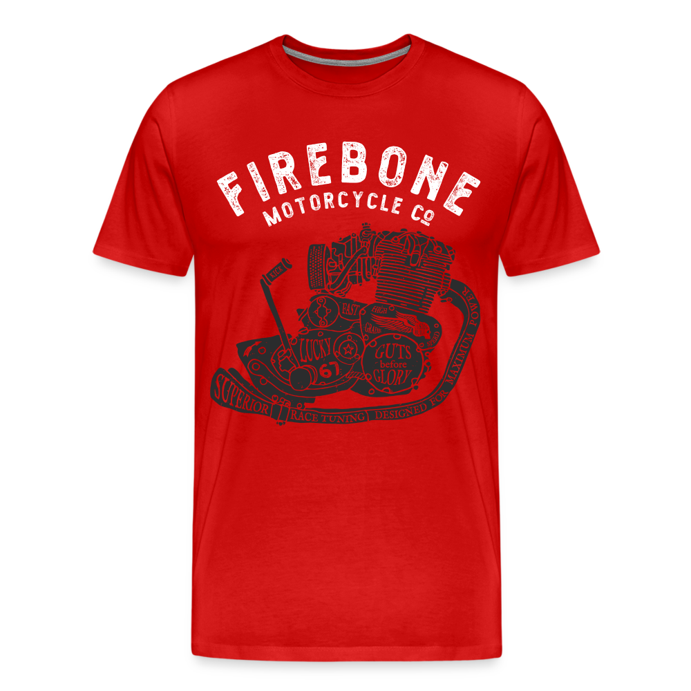 Guts before Glory - Vintage engine t-shirt - red