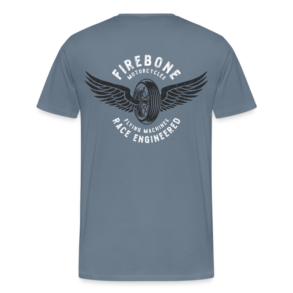 Guts before Glory - Vintage engine t-shirt - steel blue