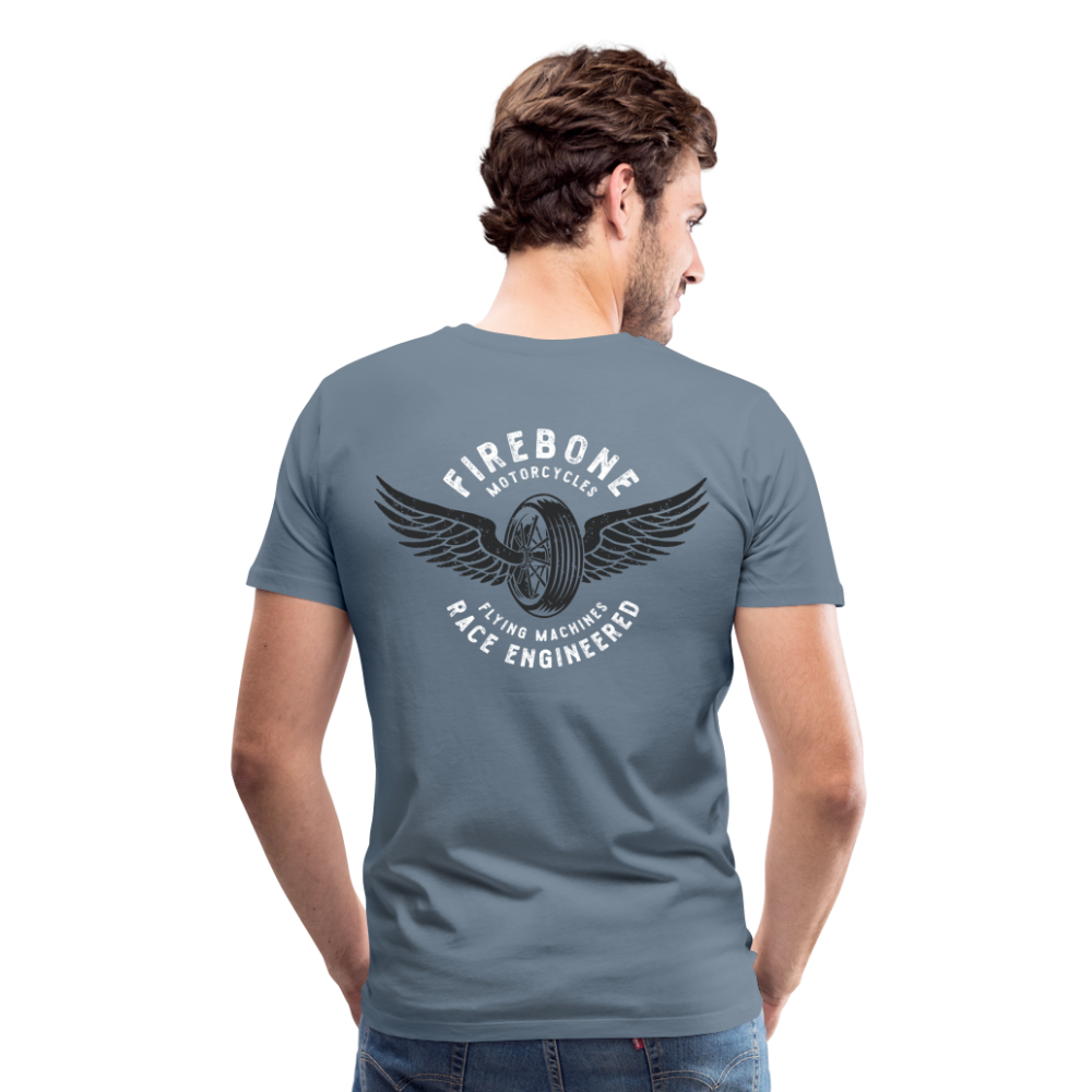 Guts before Glory - Vintage engine t-shirt - steel blue