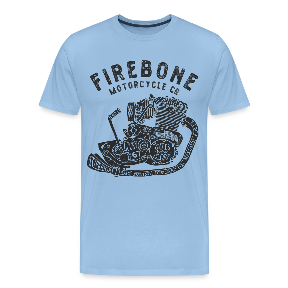 Guts before Glory - Vintage engine t-shirt - sky