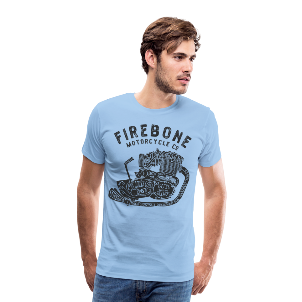 Guts before Glory - Vintage engine t-shirt - sky