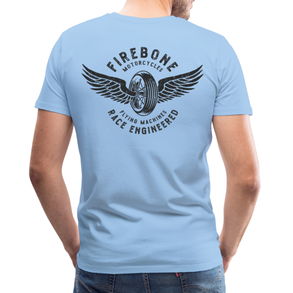 Guts before Glory - Vintage engine t-shirt - sky