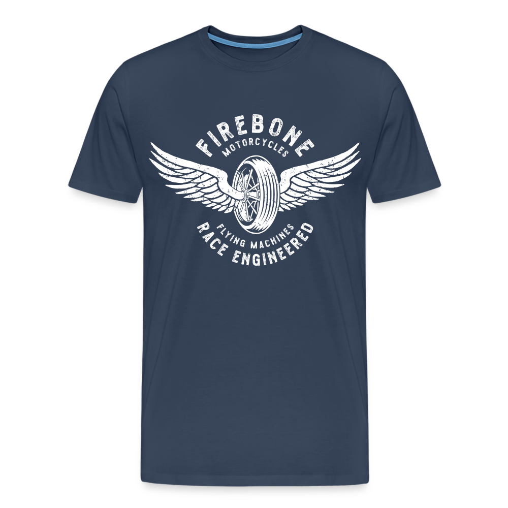 Flying machine - Vintage style t-shirt - navy