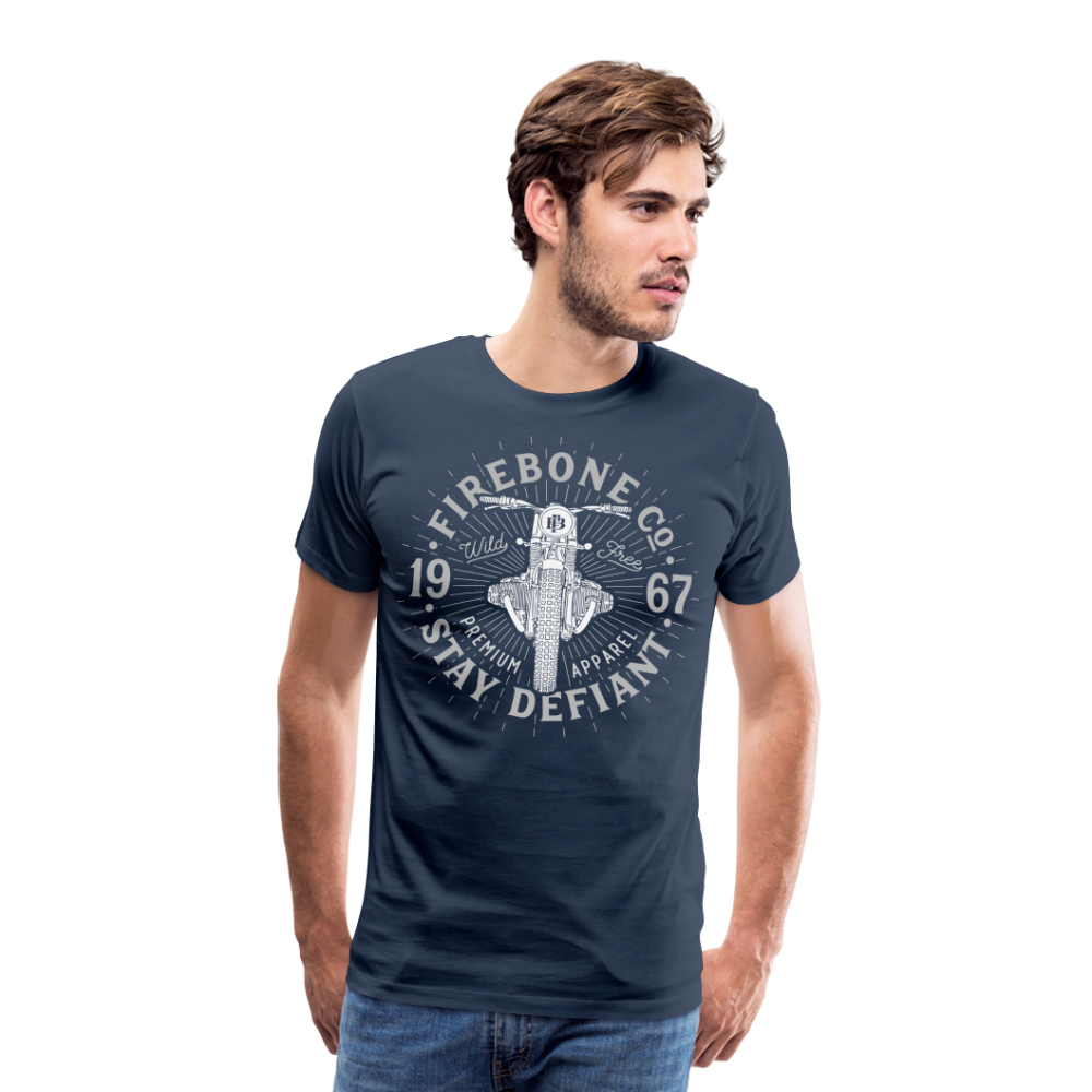 Wild and free bike - Premium t-shirt - navy