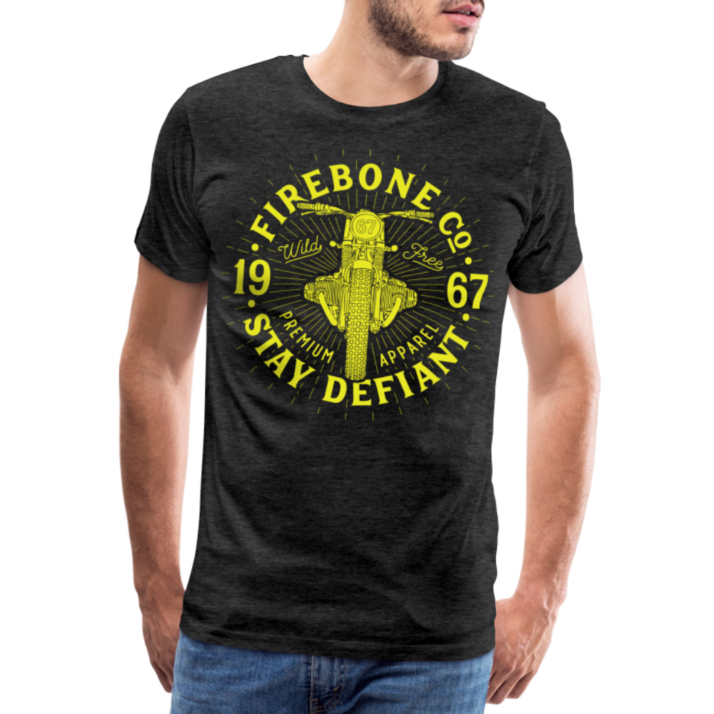 Wild and free bike - Premium t-shirt - charcoal grey