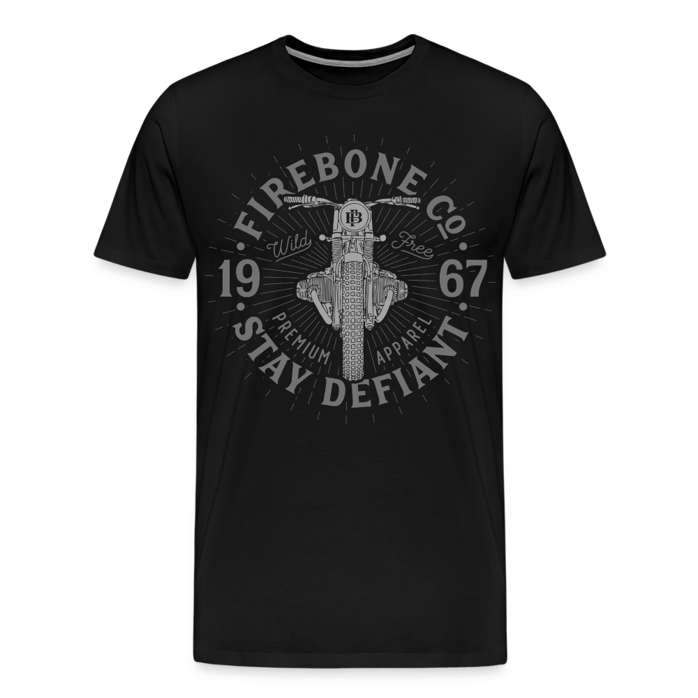 Wild and free bike - Premium t-shirt - black
