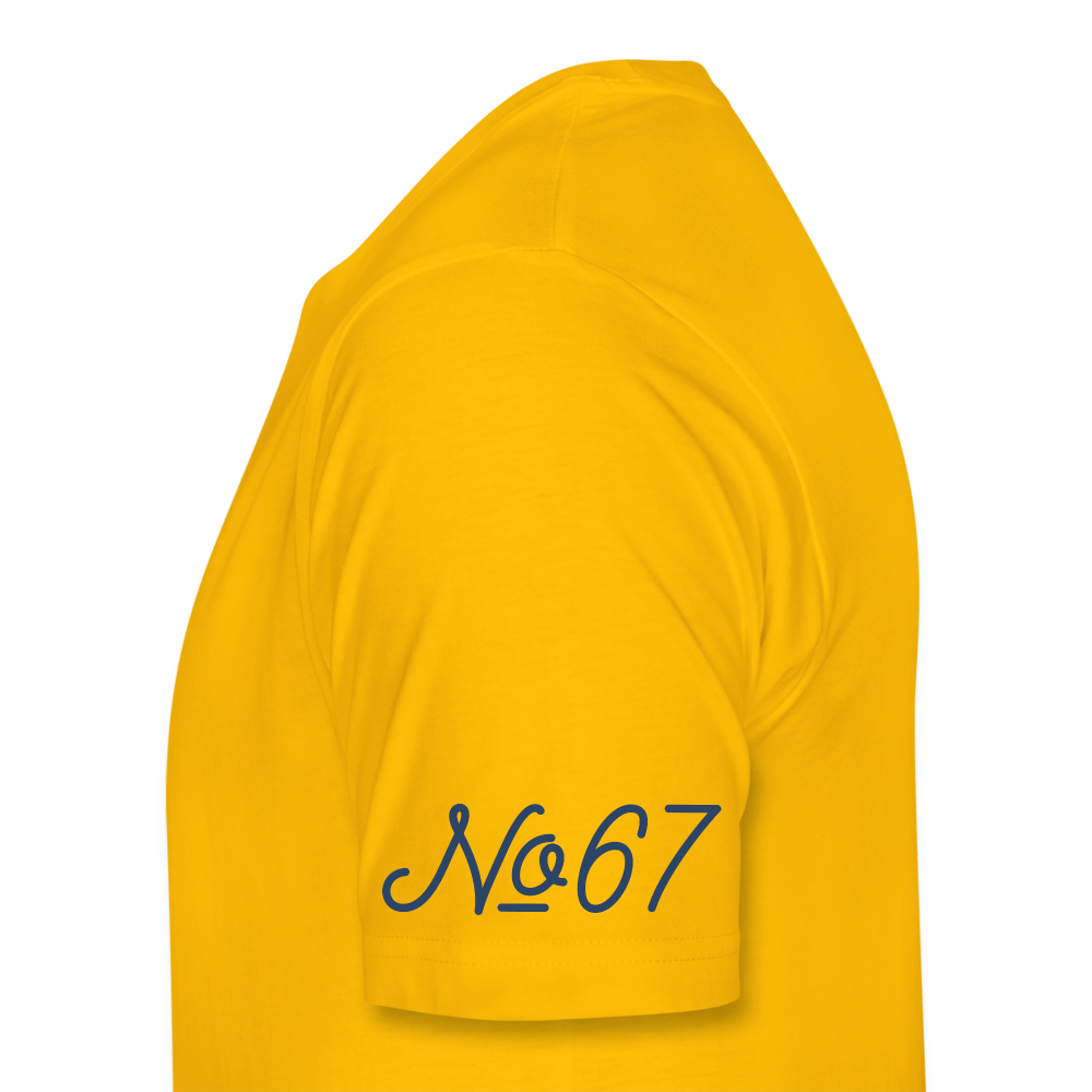 No.67 Firebone motorcycle t-shirt - sun yellow