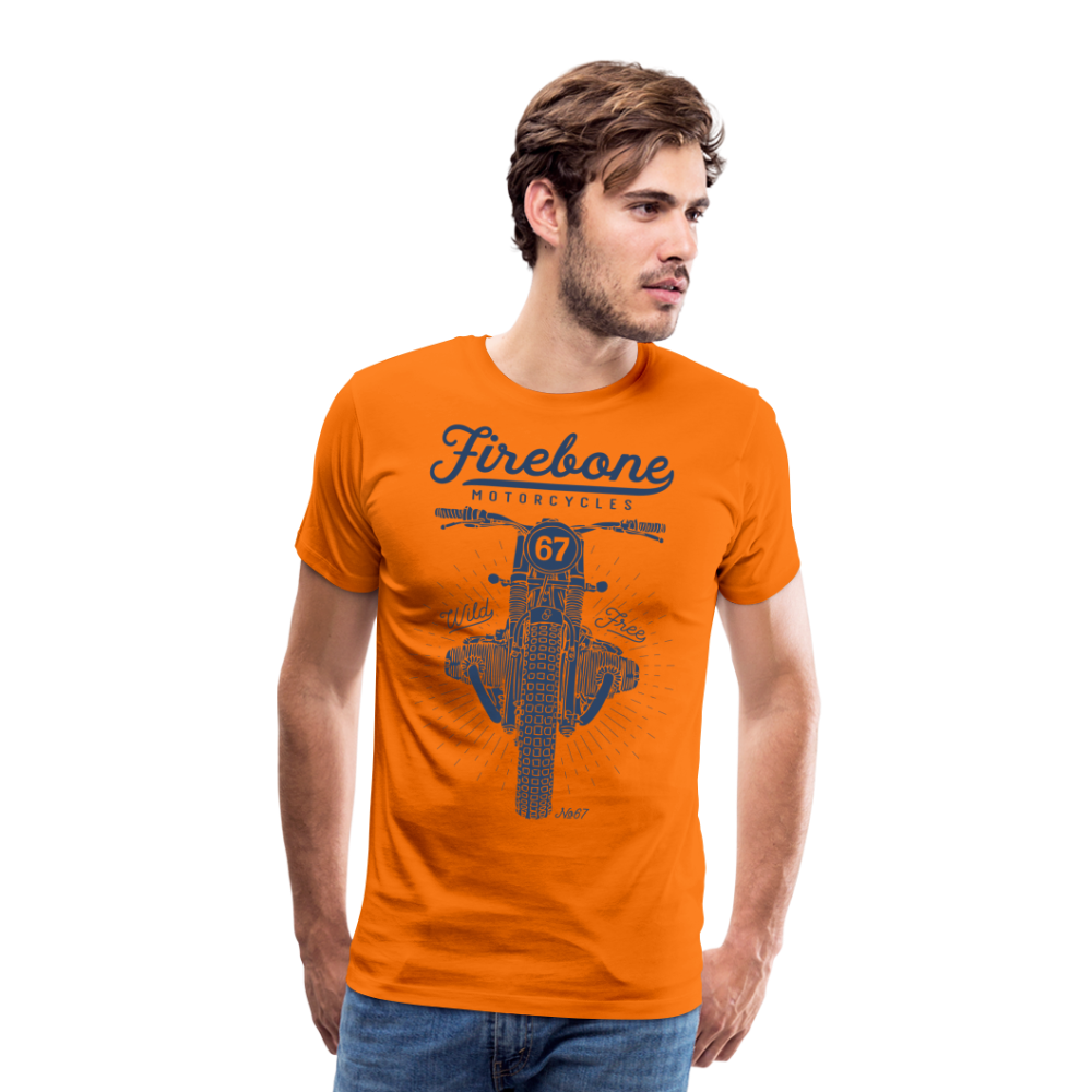 No.67 Firebone motorcycle t-shirt - orange